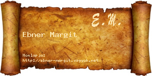 Ebner Margit névjegykártya